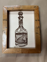 Load image into Gallery viewer, Bourbon Bottle Art Framed