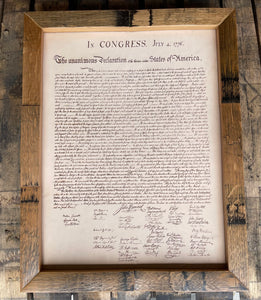 NEW PRODUCT - The Declaration of Independence (Framed)