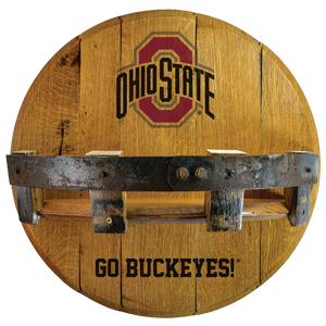 The Ohio State Bourbon Barrel Head Shelf