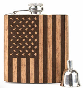 AMERICA EDITION WOOD FLASK