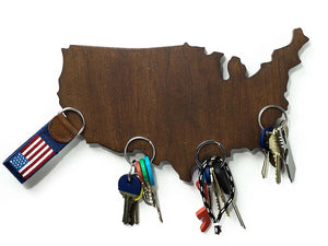 USA Wooden Magnetic Key Holder